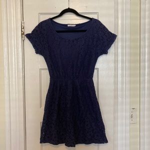 Plush Navy Blue Dress